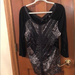 COPY - Lace and black inset top